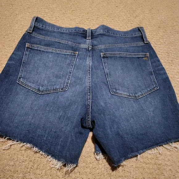 Madewell Cutoff High Rise Denim HIGH RISE Shorts Size 28 EUC - Picture 6 of 11